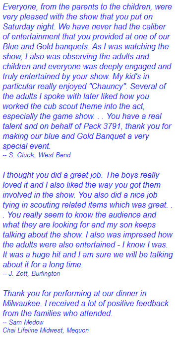 Banquet Show Testimonial